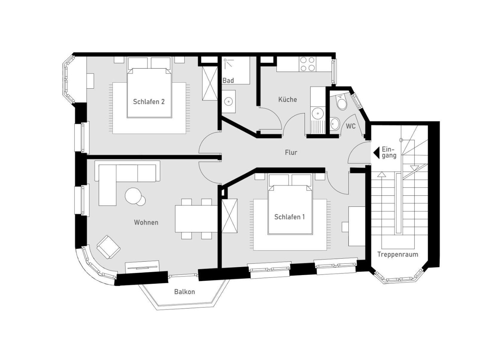 Appartement Domblick 2 I Balkon I Parkplatz I Naehe Veltins-arena *